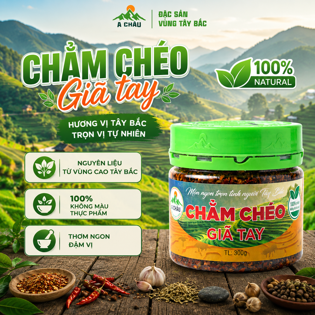Chẩm Chéo Giã Tay A Châu